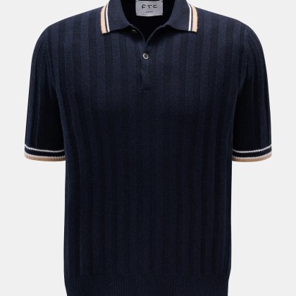 FTC - Herren - Cashmere Kurzarm-Strickpolo navy FTC - Herren - Cashmere Kurzarm-Strickpolo navy