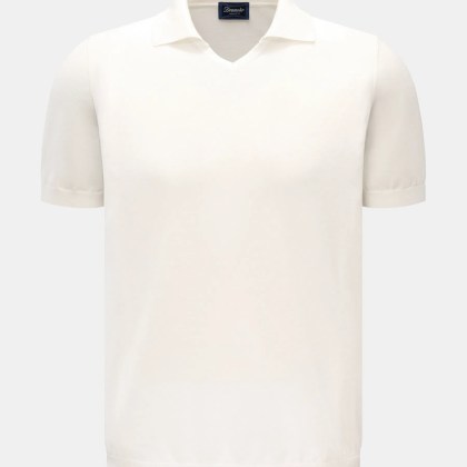Drumohr - Herren - Kurzarm-Strickpolo offwhite Drumohr - Herren - Kurzarm-Strickpolo offwhite