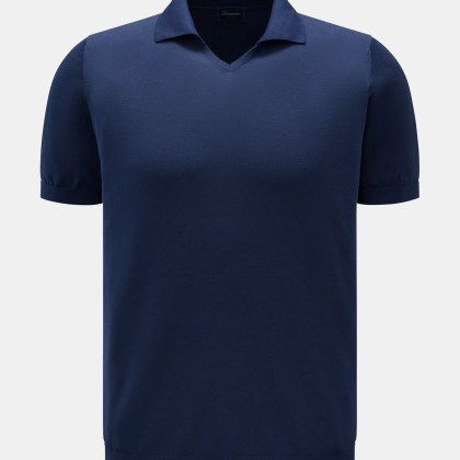 Drumohr - Herren - Kurzarm-Strickpolo dunkelblau Drumohr - Herren - Kurzarm-Strickpolo dunkelblau