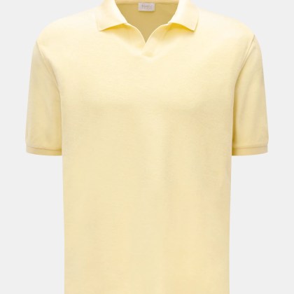 04651/ A trip in a bag - Herren - Frottee-Poloshirt %27Terry Johnny%27 pastellgelb 04651/ A trip in a bag - Herren - Frottee-Poloshirt %27Terry Johnny%27 pastellgelb