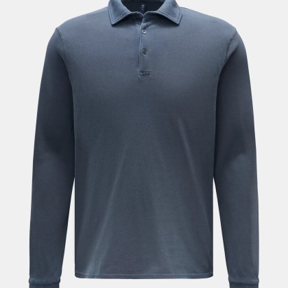 04651/ A trip in a bag - Herren - Longsleeve-Poloshirt graublau 04651/ A trip in a bag - Herren - Longsleeve-Poloshirt graublau