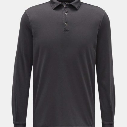 Fedeli - Herren - Jersey Longsleeve-Poloshirt %27Zero%27 dunkelgrau Fedeli - Herren - Jersey Longsleeve-Poloshirt %27Zero%27 dunkelgrau