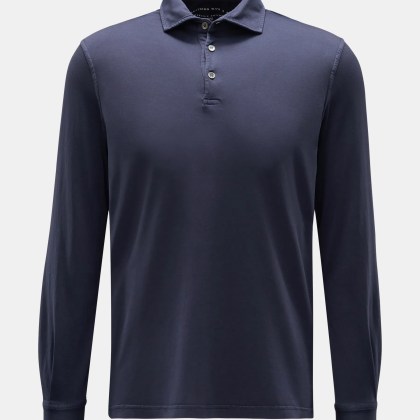 Fedeli - Herren - Jersey Longsleeve-Poloshirt %27Zero%27 navy Fedeli - Herren - Jersey Longsleeve-Poloshirt %27Zero%27 navy