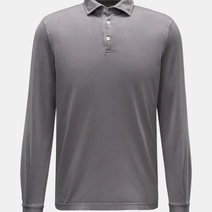 Fedeli - Herren - Jersey Longsleeve-Poloshirt %27Zero%27 grau Fedeli - Herren - Jersey Longsleeve-Poloshirt %27Zero%27 grau