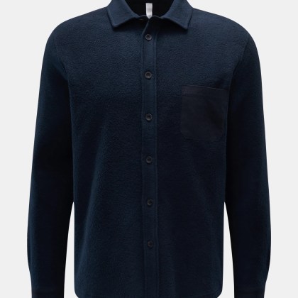 04651/ A trip in a bag - Herren - Fleece-Hemd %27Oyster%27 navy 04651/ A trip in a bag - Herren - Fleece-Hemd %27Oyster%27 navy