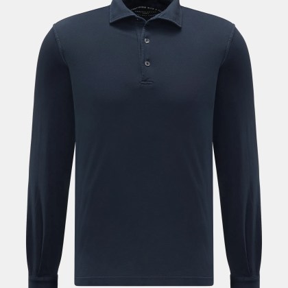 Fedeli - Herren - Jersey Longsleeve-Poloshirt %27Zero%27 navy Fedeli - Herren - Jersey Longsleeve-Poloshirt %27Zero%27 navy
