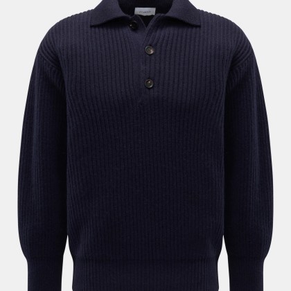 Malo - Herren - Cashmere Strickpolo navy Malo - Herren - Cashmere Strickpolo navy