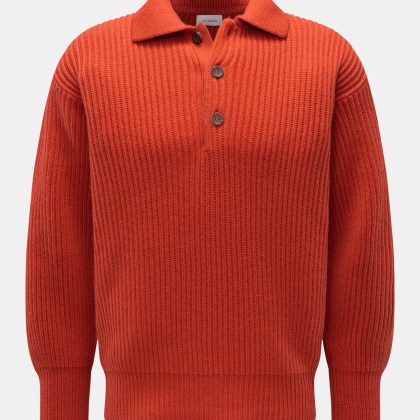 Malo - Herren - Cashmere Strickpolo orange Malo - Herren - Cashmere Strickpolo orange