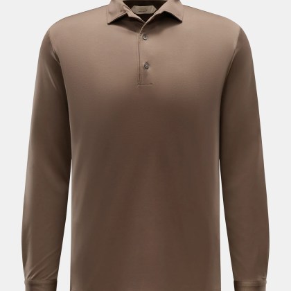 Aurélien - Herren - Jersey Longsleeve-Poloshirt khaki Aurélien - Herren - Jersey Longsleeve-Poloshirt khaki