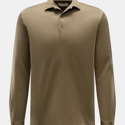 Aurélien - Herren - Jersey Longsleeve-Poloshirt oliv Aurélien - Herren - Jersey Longsleeve-Poloshirt oliv