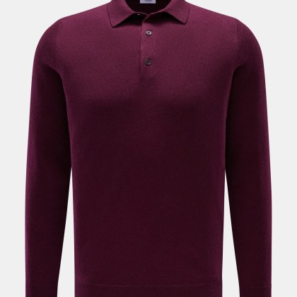 von Braun - Herren - Cashmere Strickpolo bordeaux von Braun - Herren - Cashmere Strickpolo bordeaux