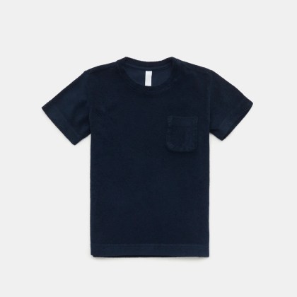 04651/ A trip in a bag - Herren - Kinder Frottee Rundhals-T-Shirt %27Kids Terry Tee%27 navy 04651/ A trip in a bag - Herren - Kinder Frottee Rundhals-T-Shirt %27Kids Terry Tee%27 navy