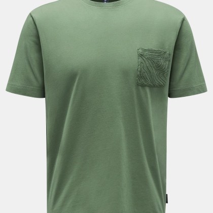 04651/ A trip in a bag - Herren - Rundhals-T-Shirt %27Seamap Pocket Tee%27 grün 04651/ A trip in a bag - Herren - Rundhals-T-Shirt %27Seamap Pocket Tee%27 grün