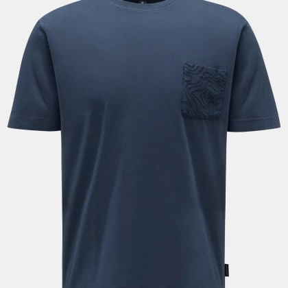 04651/ A trip in a bag - Herren - Rundhals-T-Shirt %27Seamap Pocket Tee%27 navy 04651/ A trip in a bag - Herren - Rundhals-T-Shirt %27Seamap Pocket Tee%27 navy