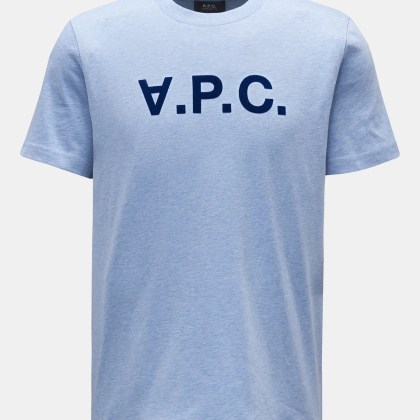 A.P.C. - Herren - Rundhals-T-Shirt hellblau meliert A.P.C. - Herren - Rundhals-T-Shirt hellblau meliert