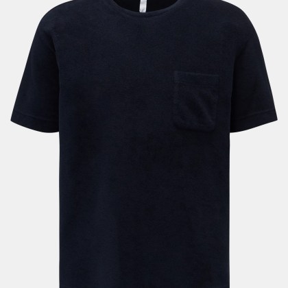 04651/ A trip in a bag - Herren - Frottee Rundhals-T-Shirt %27Terry Tee%27 navy 04651/ A trip in a bag - Herren - Frottee Rundhals-T-Shirt %27Terry Tee%27 navy