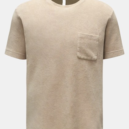 04651/ A trip in a bag - Herren - Frottee Rundhals-T-Shirt %27Terry Tee%27 beige 04651/ A trip in a bag - Herren - Frottee Rundhals-T-Shirt %27Terry Tee%27 beige