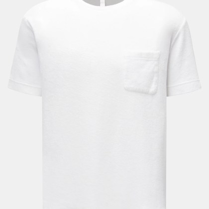 04651/ A trip in a bag - Herren - Frottee Rundhals-T-Shirt %27Terry Tee%27 weiß 04651/ A trip in a bag - Herren - Frottee Rundhals-T-Shirt %27Terry Tee%27 weiß