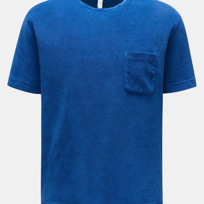 04651/ A trip in a bag - Herren - Frottee Rundhals-T-Shirt %27Terry Tee%27 blau 04651/ A trip in a bag - Herren - Frottee Rundhals-T-Shirt %27Terry Tee%27 blau