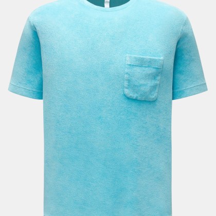 04651/ A trip in a bag - Herren - Frottee Rundhals-T-Shirt %27Terry Tee%27 türkis 04651/ A trip in a bag - Herren - Frottee Rundhals-T-Shirt %27Terry Tee%27 türkis