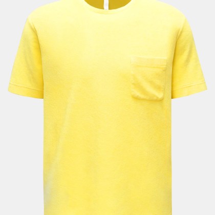 04651/ A trip in a bag - Herren - Frottee Rundhals-T-Shirt %27Terry Tee%27 gelb 04651/ A trip in a bag - Herren - Frottee Rundhals-T-Shirt %27Terry Tee%27 gelb