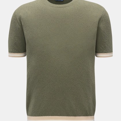 Drumohr - Herren - Kurzarmpullover graugrün Drumohr - Herren - Kurzarmpullover graugrün