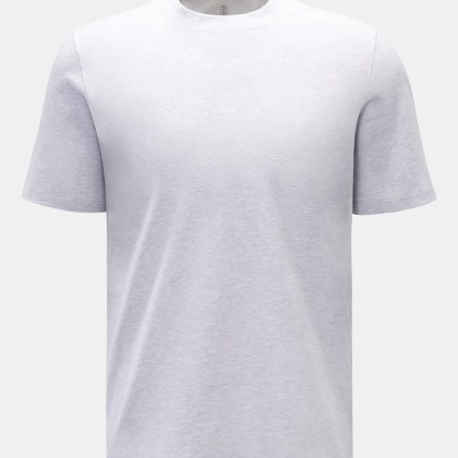 Brunello Cucinelli - Herren - Rundhals-T-Shirt hellgrau meliert Brunello Cucinelli - Herren - Rundhals-T-Shirt hellgrau meliert