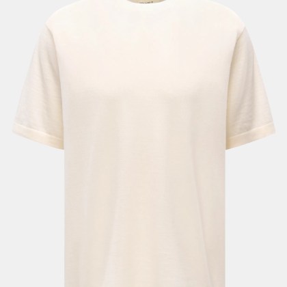 Lisa Yang - Herren - Cashmere Kurzarm-Pullover %27Ancell%27 creme Lisa Yang - Herren - Cashmere Kurzarm-Pullover %27Ancell%27 creme