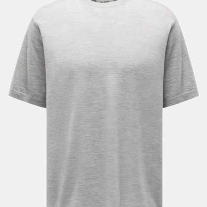 Lisa Yang - Herren - Cashmere Kurzarm-Pullover %27Ancell%27 grau meliert Lisa Yang - Herren - Cashmere Kurzarm-Pullover %27Ancell%27 grau meliert