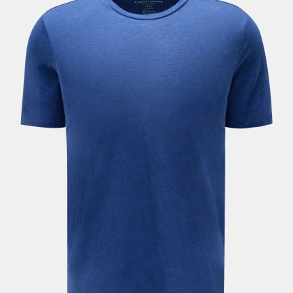 Majestic Filatures - Herren - Leinen Rundhals-T-Shirt blau Majestic Filatures - Herren - Leinen Rundhals-T-Shirt blau