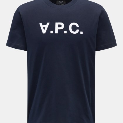 A.P.C. - Herren - Rundhals-T-Shirt %27Standard Grand VPC%27 dark navy A.P.C. - Herren - Rundhals-T-Shirt %27Standard Grand VPC%27 dark navy