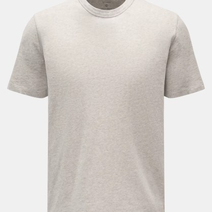 Officine Générale - Herren - Rundhals-T-Shirt %27Cneck Tee%27 hellgrau meliert Officine Générale - Herren - Rundhals-T-Shirt %27Cneck Tee%27 hellgrau meliert