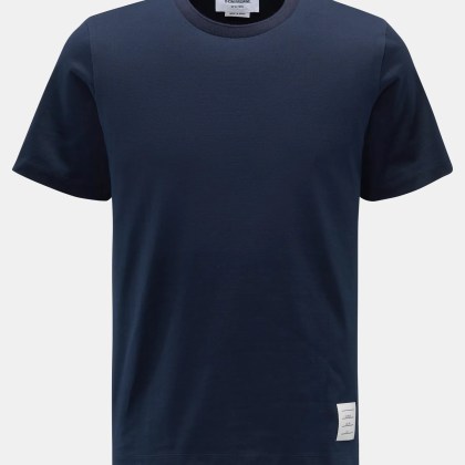 Thom Browne - Herren - Rundhals-T-Shirt navy Thom Browne - Herren - Rundhals-T-Shirt navy