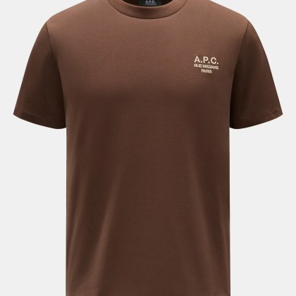 A.P.C. - Herren - Rundhals-T-Shirt %27Standard Rue Madame%27 braun A.P.C. - Herren - Rundhals-T-Shirt %27Standard Rue Madame%27 braun