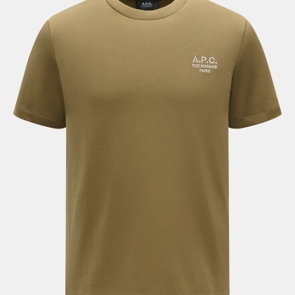 A.P.C. - Herren - Rundhals-T-Shirt %27Standard Rue Madame%27 oliv A.P.C. - Herren - Rundhals-T-Shirt %27Standard Rue Madame%27 oliv