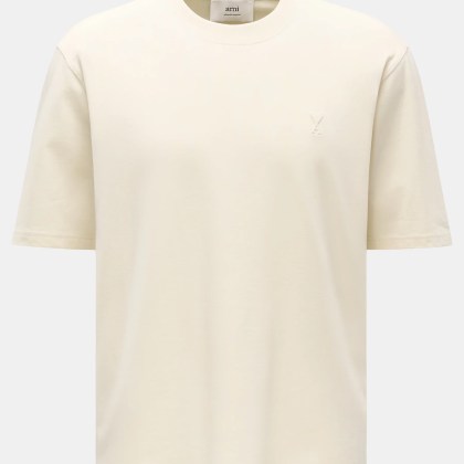 Ami Paris - Herren - Rundhals-T-Shirt creme Ami Paris - Herren - Rundhals-T-Shirt creme