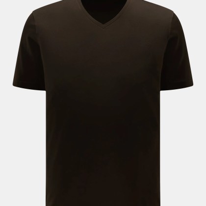 Stefan Brandt - Herren - V-Neck T-Shirt %27Artur%27 dunkelbraun Stefan Brandt - Herren - V-Neck T-Shirt %27Artur%27 dunkelbraun