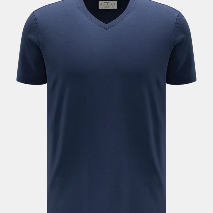 mey story - Herren - V-Neck T-Shirt navy mey story - Herren - V-Neck T-Shirt navy