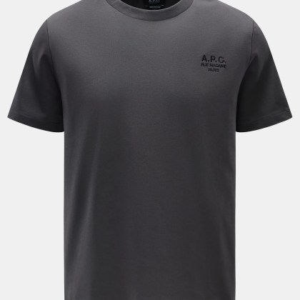 A.P.C. - Herren - Rundhals-T-Shirt %27Standard Rue Madame%27 dunkelgrau A.P.C. - Herren - Rundhals-T-Shirt %27Standard Rue Madame%27 dunkelgrau