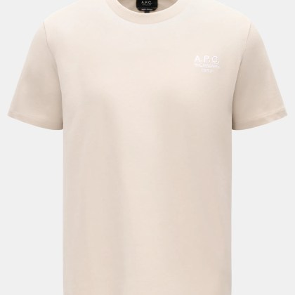 A.P.C. - Herren - Rundhals-T-Shirt %27Standard Rue Madame%27 beige A.P.C. - Herren - Rundhals-T-Shirt %27Standard Rue Madame%27 beige
