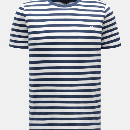 A.P.C. - Herren - Rundhals-T-Shirt navy/offwhite gestreift A.P.C. - Herren - Rundhals-T-Shirt navy/offwhite gestreift