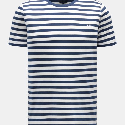 A.P.C. - Herren - Rundhals-T-Shirt navy/offwhite gestreift A.P.C. - Herren - Rundhals-T-Shirt navy/offwhite gestreift
