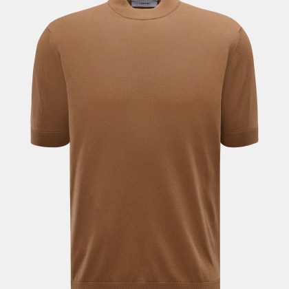 Lardini - Herren - Kurzarm-Rundhalspullover braun Lardini - Herren - Kurzarm-Rundhalspullover braun