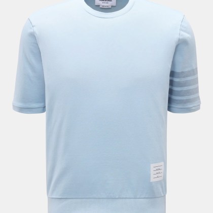 Thom Browne - Herren - Rundhals-T-Shirt rauchblau Thom Browne - Herren - Rundhals-T-Shirt rauchblau