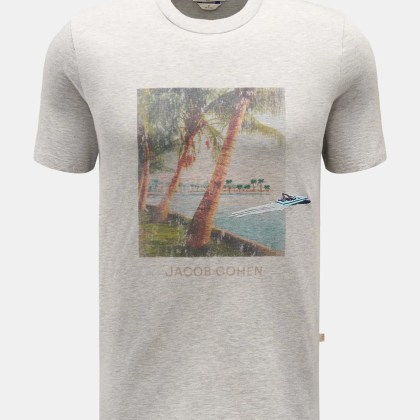 Jacob Cohen - Herren - Rundhals-T-Shirt %27Resort%27 grau meliert Jacob Cohen - Herren - Rundhals-T-Shirt %27Resort%27 grau meliert