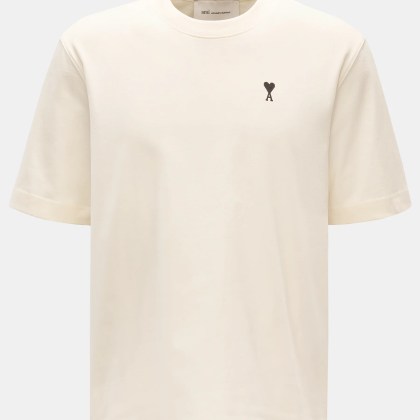 Ami Paris - Herren - Rundhals-T-Shirt creme Ami Paris - Herren - Rundhals-T-Shirt creme
