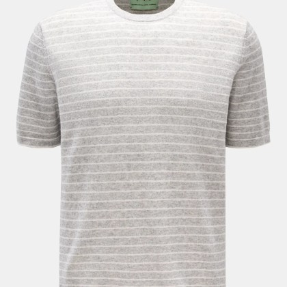 FTC - Herren - Kurzarm-Rundhalspullover grau/weiß gestreift FTC - Herren - Kurzarm-Rundhalspullover grau/weiß gestreift
