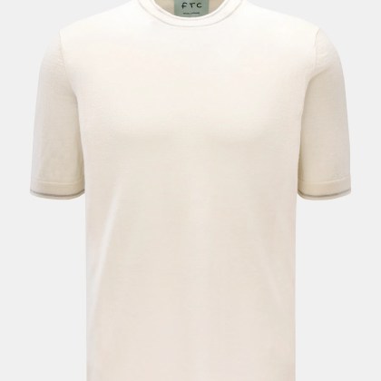 FTC - Herren - Kurzarm-Rundhalspullover creme FTC - Herren - Kurzarm-Rundhalspullover creme