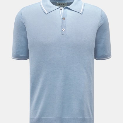FTC - Herren - Kurzarm-Strickpolo hellblau FTC - Herren - Kurzarm-Strickpolo hellblau