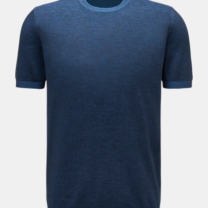 Moorer - Herren - Kurzarmpullover %27Jude%27 navy Moorer - Herren - Kurzarmpullover %27Jude%27 navy